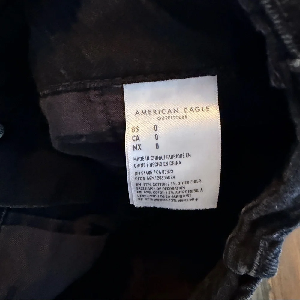 American Eagle Outfitters Black High-Waist Paperbag Shorts